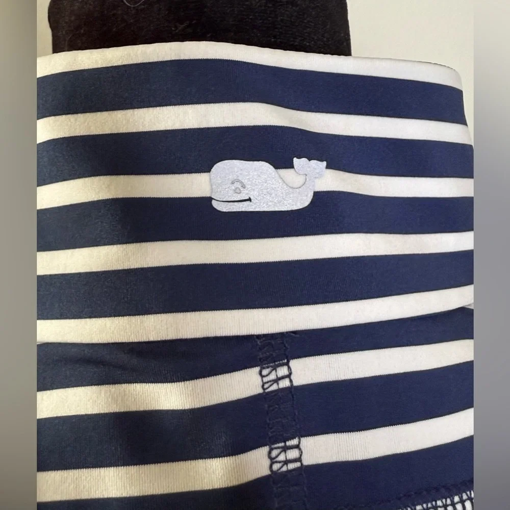 Vineyard Vines navy and white stripe summer beach jacket preppy nautical XS EUC
